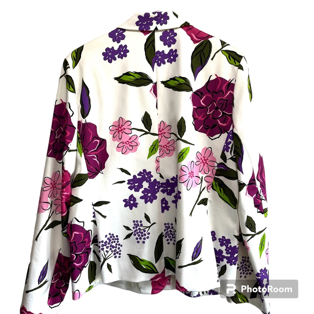 NWT BOLD, BEAUTIFUL FLORAL BLAZER BY ISABELA D. SIZE 14 - Picture 2 of 6